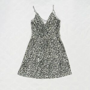 NWT HEARTLOOM Rue Spaghetti Strap Silver Sequin Leopard Dress